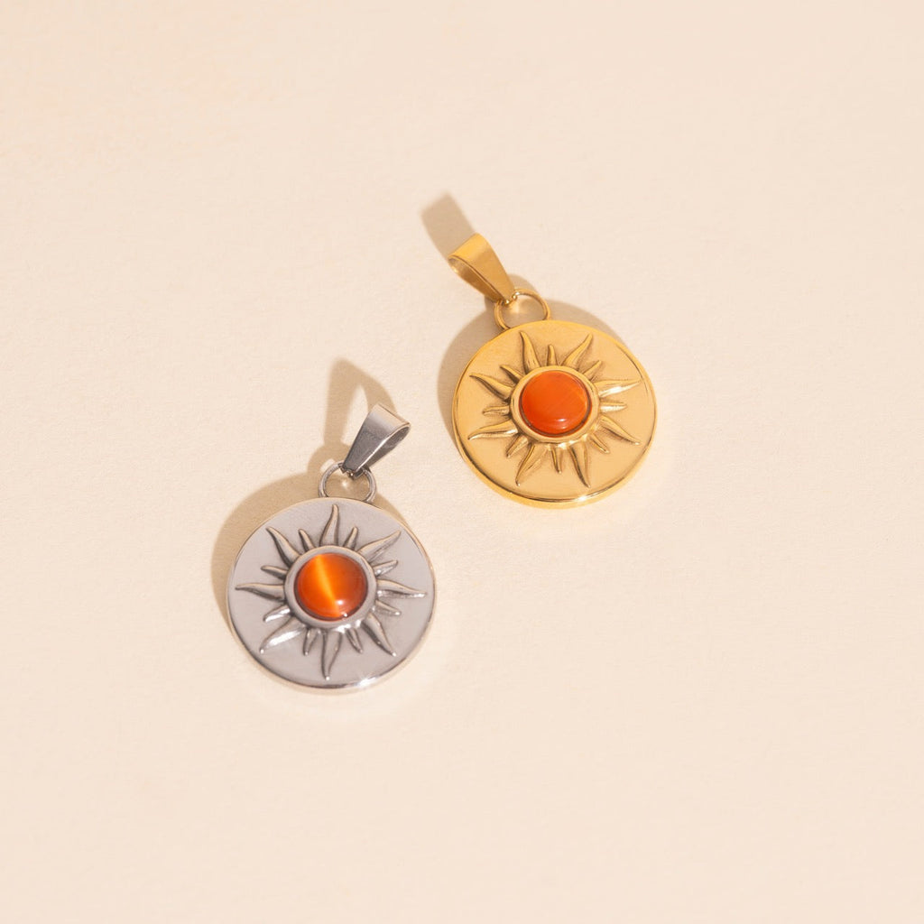 Amber Sun Necklace Charm