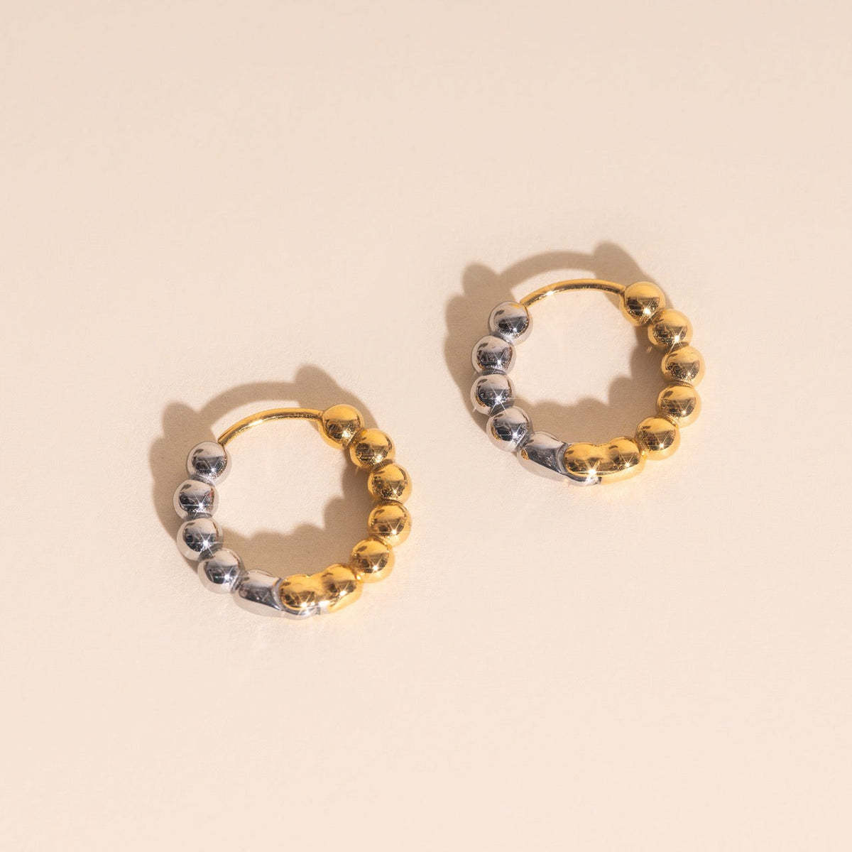 Ball Chunky Huggie Hoop Earrings