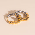 Ball Chunky Huggie Hoop Earrings