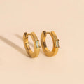 Baguette Textured Huggie Hoop Earrings