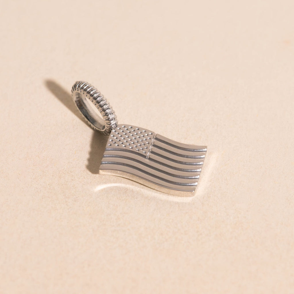 American Flag Necklace Charm