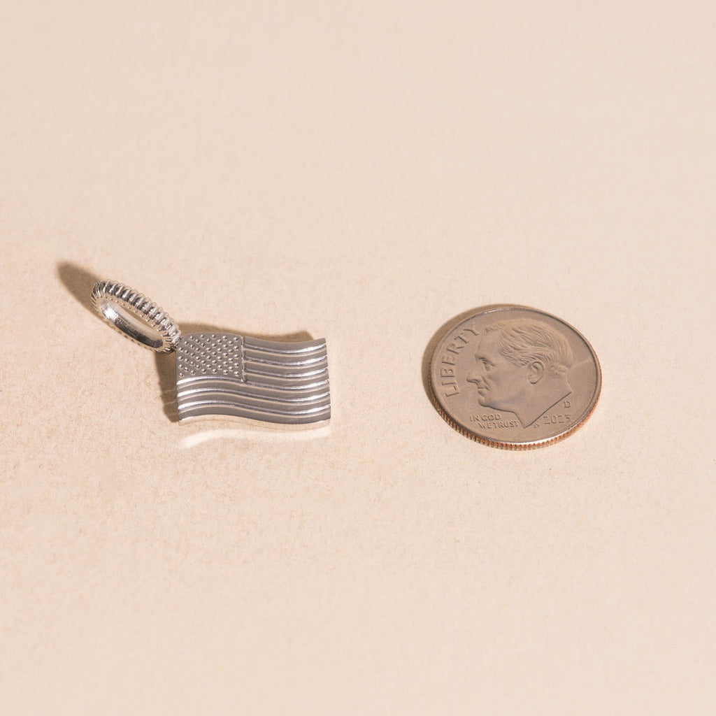American Flag Necklace Charm
