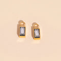 April Birthstone Huggie Hoop Charms